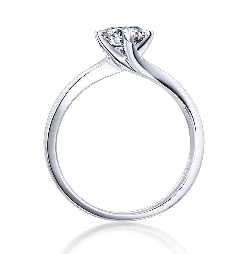 Baikalla Baikalla™ &quot;Carissa &quot; Sterling Silver Moissanite 4 Prong Promise Ring