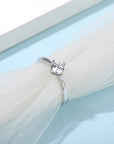 Baikalla Baikalla™ "Anya" Sterling Silver Moissanite 4 Prong Promise Ring