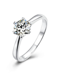 Baikalla Sterling Silver Moissanite Ring 4 Baikalla™ "Dola" Sterling Silver Moissanite 6 Prong Promise Ring