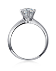 Baikalla Baikalla™ "Annie" Sterling Silver Moissanite 6 Prong Promise Ring