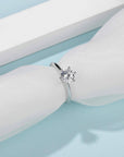 Baikalla Baikalla™ "Annie" Sterling Silver Moissanite 6 Prong Promise Ring