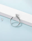 Baikalla Baikalla™ "Annie" Sterling Silver Moissanite 6 Prong Promise Ring