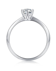 Baikalla Baikalla™ "Luna" Sterling Silver Moissanite 6 Prong Promise Ring