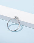 Baikalla Baikalla™ "Luna" Sterling Silver Moissanite 6 Prong Promise Ring