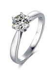 Baikalla 4 Baikalla™ "Lucia" Sterling Silver Moissanite 6 Prong Promise Ring