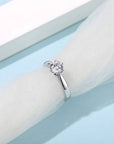 Baikalla Baikalla™ "Lucia" Sterling Silver Moissanite 6 Prong Promise Ring