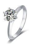 Baikalla Sterling Silver Moissanite Ring 7 Baikalla™ "Layla" Sterling Silver Moissanite Luxury 1.5 CT 6 Prong Promise Ring