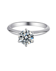 Baikalla Sterling Silver Moissanite Ring 4 Baikalla™ "Layla" Sterling Silver Moissanite Luxury 1.5 CT 6 Prong Promise Ring