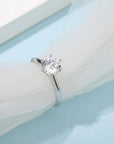 Baikalla Sterling Silver Moissanite Ring Baikalla™ "Layla" Sterling Silver Moissanite Luxury 1.5 CT 6 Prong Promise Ring