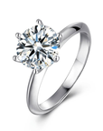 Baikalla Sterling Silver Moissanite Ring 4 Baikalla™ "Luna" Sterling Silver Moissanite Luxury 3 CT 6 Prong Promise Ring