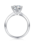 Baikalla Sterling Silver Moissanite Ring Baikalla™ "Luna" Sterling Silver Moissanite Luxury 3 CT 6 Prong Promise Ring