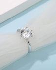 Baikalla Sterling Silver Moissanite Ring Baikalla™ "Amelia" Sterling Silver Moissanite 5 CT Luxury  6 Prong Promise Ring