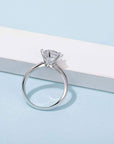 Baikalla Sterling Silver Moissanite Ring Baikalla™ "Amelia" Sterling Silver Moissanite 5 CT Luxury  6 Prong Promise Ring