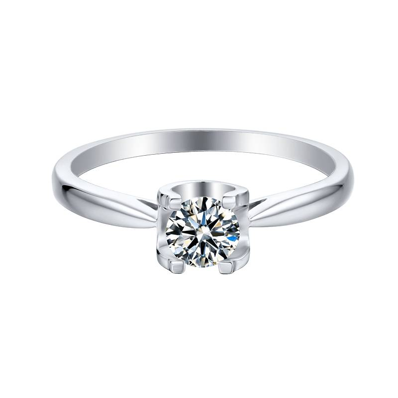 Baikalla Baikalla™ &quot;Daniela&quot; Sterling Silver Moissanite 4 Prong Promise Ring