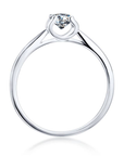 Baikalla Baikalla™ "Daniela" Sterling Silver Moissanite 4 Prong Promise Ring