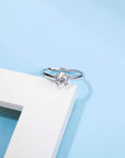 Baikalla Baikalla™ "Daniela" Sterling Silver Moissanite 4 Prong Promise Ring