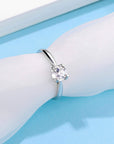 Baikalla Baikalla™ "Daniela" Sterling Silver Moissanite 4 Prong Promise Ring