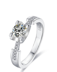 Baikalla 4 Baikalla™ "Samantha" Sterling Silver Moissanite 4 Prong Promise Ring