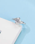 Baikalla Baikalla™ "Annie" Sterling Silver Moissanite 6 Prong Promise Ring