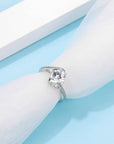 Baikalla Baikalla™ "Annie" Sterling Silver Moissanite 6 Prong Promise Ring