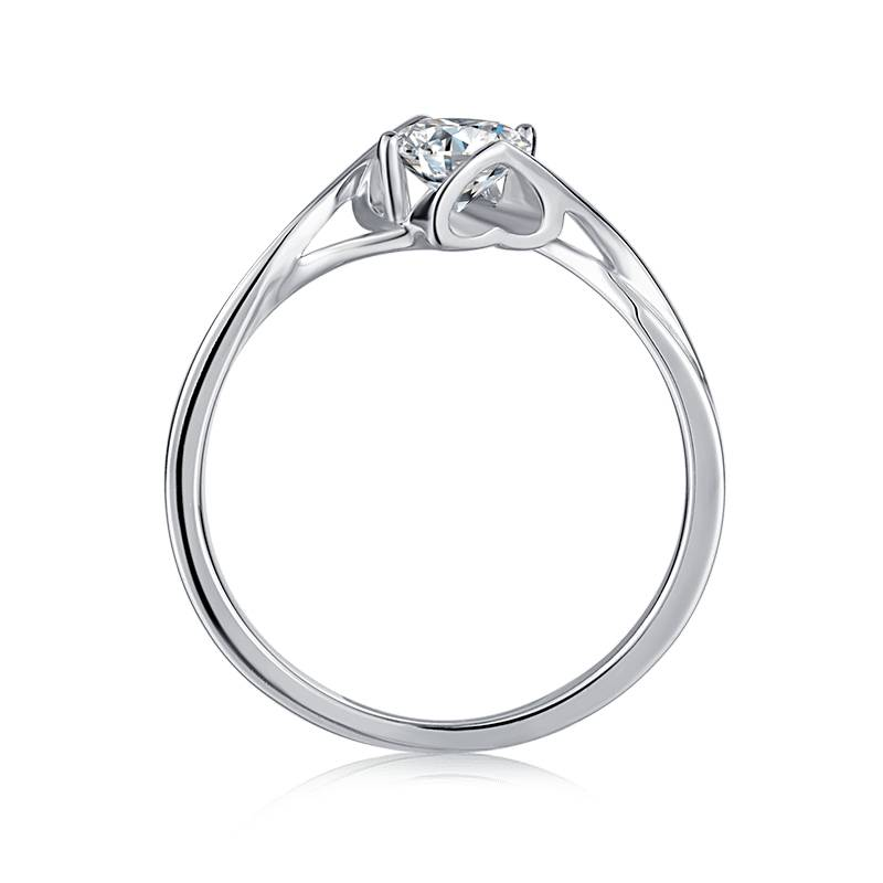 Baikalla Baikalla™ "Janne" Sterling Silver Moissanite 4 Prong Promise Ring