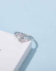 Baikalla Baikalla™ "Janne" Sterling Silver Moissanite 4 Prong Promise Ring