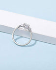 Baikalla Baikalla™ "Janne" Sterling Silver Moissanite 4 Prong Promise Ring