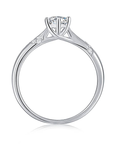 Baikalla Baikalla™ "Deborah" Sterling Silver Moissanite 6 Prong Promise Ring