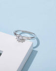 Baikalla Baikalla™ "Deborah" Sterling Silver Moissanite 6 Prong Promise Ring