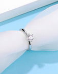 Baikalla Baikalla™ "Audrey" Sterling Silver Moissanite 6 Prong Promise Ring