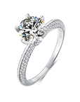 Baikalla Sterling Silver Moissanite Ring 4 Baikalla™ "Mila" Sterling Silver Moissanite Luxury 1.5 CT 6 Prong Promise Ring