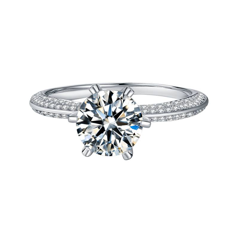 Baikalla Sterling Silver Moissanite Ring 4.5 Baikalla™ &quot;Mila&quot; Sterling Silver Moissanite Luxury 1.5 CT 6 Prong Promise Ring