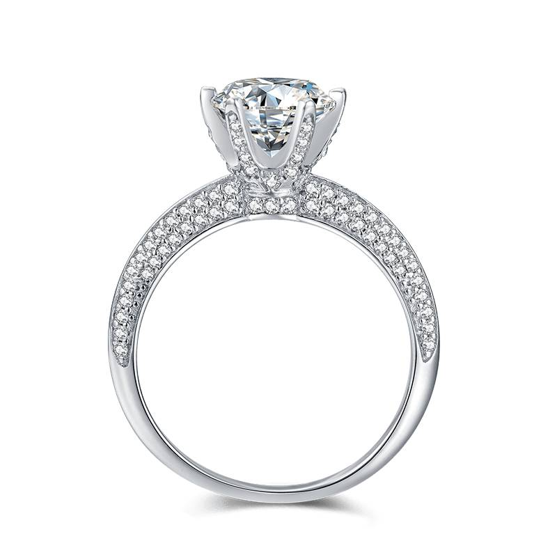 Baikalla Sterling Silver Moissanite Ring Baikalla™ &quot;Mila&quot; Sterling Silver Moissanite Luxury 1.5 CT 6 Prong Promise Ring