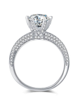 Baikalla Sterling Silver Moissanite Ring Baikalla™ "Mila" Sterling Silver Moissanite Luxury 1.5 CT 6 Prong Promise Ring