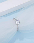 Baikalla Sterling Silver Moissanite Ring Baikalla™ "Mila" Sterling Silver Moissanite Luxury 1.5 CT 6 Prong Promise Ring