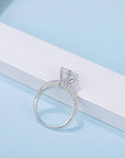 Baikalla Sterling Silver Moissanite Ring Baikalla™ "Mila" Sterling Silver Moissanite Luxury 1.5 CT 6 Prong Promise Ring