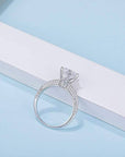 Baikalla Sterling Silver Moissanite Ring Baikalla™ "Mia" Sterling Silver Moissanite Luxury 2 CT 6 Prong Promise Ring