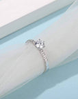 Baikalla Baikalla™ "Emilia" Sterling Silver Moissanite 6 Prong Promise Ring