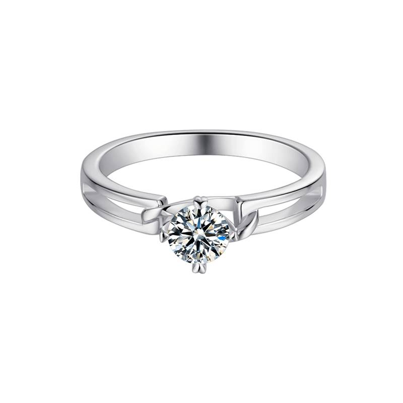 Baikalla Baikalla™ &quot;Adele&quot; Sterling Silver Moissanite 4 Prong Promise Ring