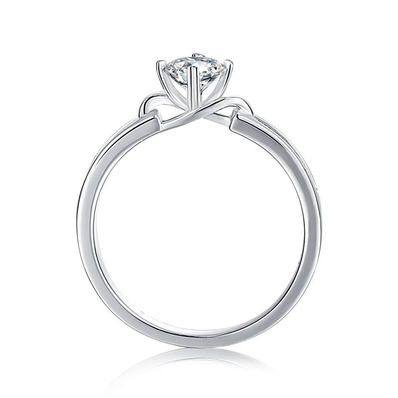 Baikalla Baikalla™ &quot;Adele&quot; Sterling Silver Moissanite 4 Prong Promise Ring