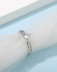 Baikalla Baikalla™ "Adele" Sterling Silver Moissanite 4 Prong Promise Ring