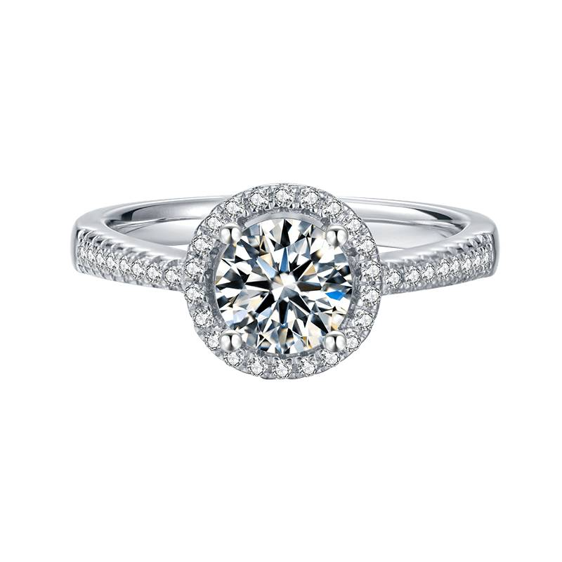 Baikalla Baikalla™ &quot;Annie&quot; Sterling Silver Moissanite 6 Prong Promise Ring