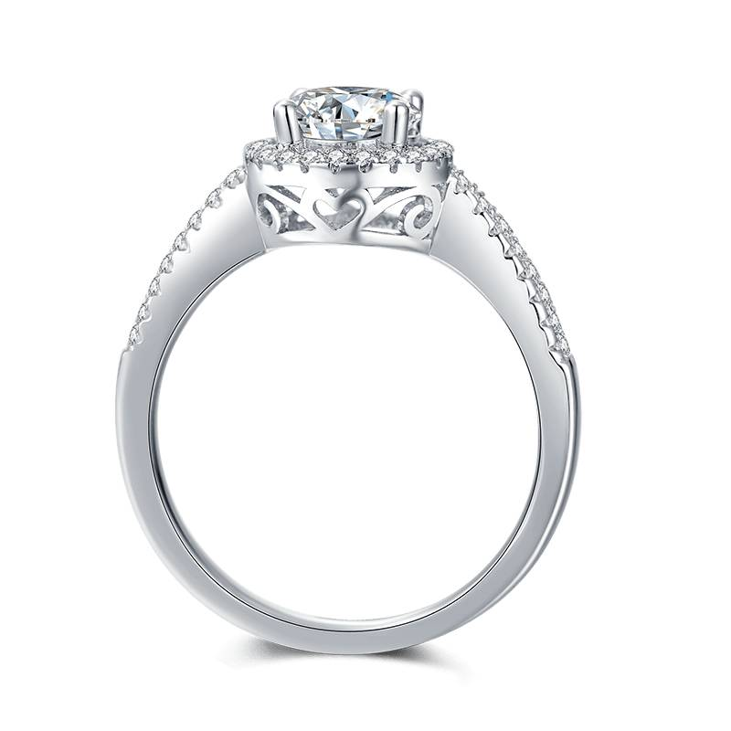 Baikalla Baikalla™ "Annie" Sterling Silver Moissanite 6 Prong Promise Ring