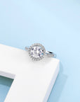 Baikalla Baikalla™ "Annie" Sterling Silver Moissanite 6 Prong Promise Ring