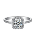 Baikalla Baikalla™ "Annie" Sterling Silver Moissanite 6 Prong Promise Ring