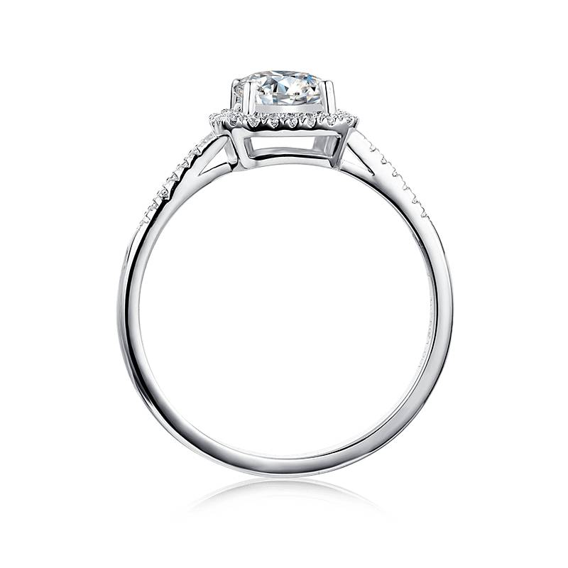 Baikalla Baikalla™ &quot;Annie&quot; Sterling Silver Moissanite 6 Prong Promise Ring