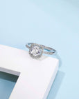 Baikalla Baikalla™ "Annie" Sterling Silver Moissanite 6 Prong Promise Ring