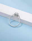 Baikalla Baikalla™ "Annie" Sterling Silver Moissanite 6 Prong Promise Ring