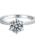 Baikalla 5 Baikalla™ "Emma" Sterling Silver Moissanite Luxury 1.5 CT 6 Prong Promise Ring