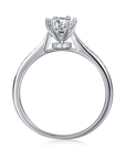 Baikalla Baikalla™ "Galena" Sterling Silver Moissanite 6 Prong Promise Ring